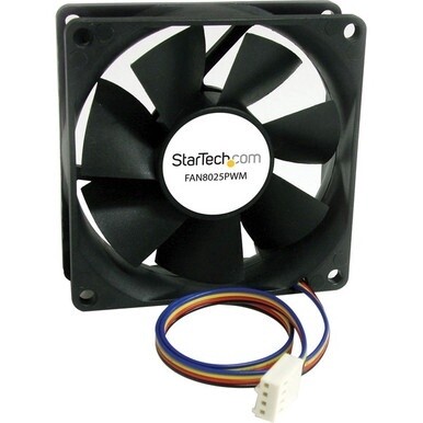 StarTech.com 80x25mm Computer Case Fan with PWM - Pulse Width Modulation Connector - Add a Variable Speed, PWM-Controlled Cooling Fan to a Computer Case - case fan - pwm fan - computer fan - 80mm fan 