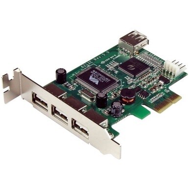 StarTech.com 4-port PCI Express LP USB Adapter Card - Add 4 USB 2.0 ports to your low profile/small form factor computer through a PCI Express expansion slot - pci express usb 2.0 card - pci-e usb 2.0