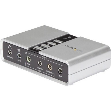 StarTech.com 7.1 USB Audio Adapter External Sound Card - Turn your laptop or desktop computer into a 7.1-channel home theater-ready sound system - usb sound card - usb external sound card - laptop sou