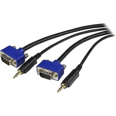 StarTech.com 6 ft Coax High Resolution Monitor VGA Cable w/ Audio - HD15 M/M - Make VGA video and audio connections using a single, high quality cable - 6ft vga cable - 6ft vga video cable - 6ft vga m
