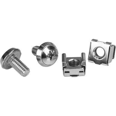 StarTech.com 100 Pkg M6 Mounting Screws and Cage Nuts for Server Rack Cabinet - Install your rack-mountable hardware securely with these high quality screws and nuts - m6 screws - rack screws - rack n