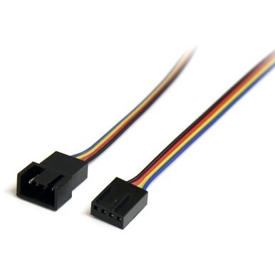 StarTech.com 12in 4 Pin Fan Power Extension Cable - Extend the connection distance of a 4-pin cooling fan by 12 inches - 1ft case fan extension cable - 1ft 4-pin fan cable - 1ft PWM extension cable -p