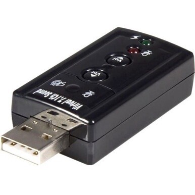StarTech.com USB audio adapter - virtual 7.1 - external sound card - stereo audio - Turn a USB port into a virtual 7.1 channel Sound Card - usb sound card - usb external sound card - laptop sound card
