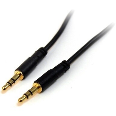 StarTech.com 3 ft Slim 3.5mm Stereo Audio Cable - M/M - Easily connect an iPod&amp;reg; or other MP3 player to a car stereo