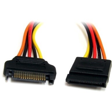 StarTech.com 12in 15 Pin SATA Power Extension Cable - Extend a SATA Power Connection by up to 12in - sata power extension cable - sata power extension cord - sata power extender -sata power male to fe