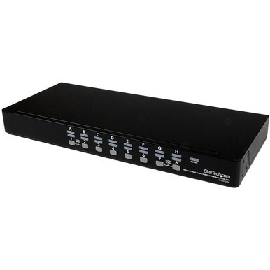 StarTech.com 16 Port 1U Rackmount USB PS/2 KVM Switch with OSD - Control up to 16 USB or PS/2-connected computers from one keyboard, mouse and monitor - usb kvm switch - 16 port kvm switch - vga kvm s