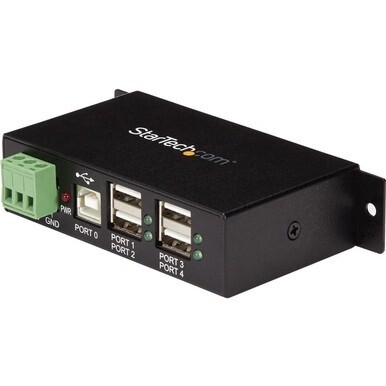 StarTech.com 4-Port USB 2.0 Hub - Add four rugged external USB 2.0 ports from a single USB connection - usb 2.0 hub - 4 port usb hub - desktop usb hub -external usb hub