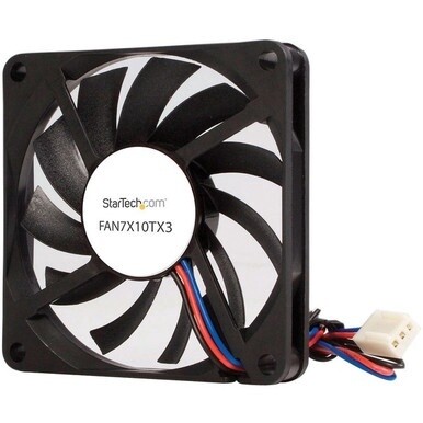 StarTech.com TX3 Dual Ball Bearing Replacement Fan - CPU Cooler fan - 70 mm - black - Keep a system running cooler with a 70mm ball bearing case fan - pc fan - computer case fan - 70mm fan - tx3 fan -