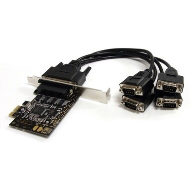 StarTech.com 4 Port PCI Express Serial Card w/ Breakout Cable - Add 4 RS232 serial ports to any PC using a single PCI Express expansion slot - pci express serial card - pci-e serial card - pci express
