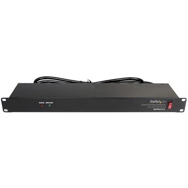 StarTech.com Rackmount PDU with 8 Outlets with Surge Protection - 19in Power Distribution Unit - 1U - Protect your equipment while adding eight additional power outlets to your server rack, with this 