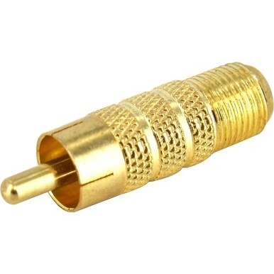 StarTech.com RCA to F Type Coaxial Adapter M/F - Convert an RG6 Coax cable into a RCA cable