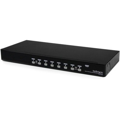 StarTech.com 8 Port 1U Rackmount USB KVM Switch with OSD - Control up to 8 VGA and USB computers from a single keyboard, mouse and monitor - usb kvm switch - 8 port kvm switch - vga kvm switch -rack m