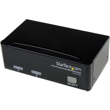 StarTech.com 2 Port Professional USB KVM Switch Kit with Cables - Control 2 USB VGA based computers with this complete KVM kit including cables - usb kvm switch - 2 port kvm switch - vga kvm switch - 