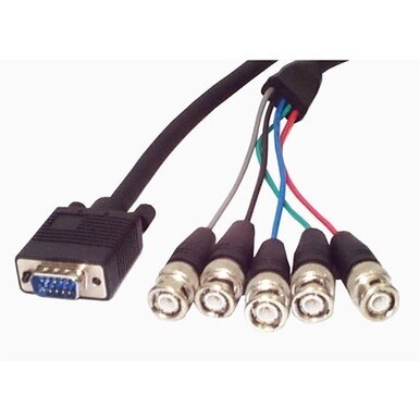 StarTech.com VGA Monitor cable - coax - HD-15 (M) - BNC (M) - 6 ft - Connect your PC&#39;s VGA/SVGA port to a monitor with 5 BNC connectors