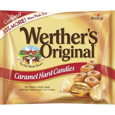 Werther&#39;s Original Hard Caramel Candies - Caramel - Individually Wrapped - 12 oz - 1 Each