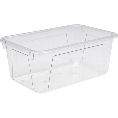 Storex Crystal Clear Cubby Bin - 5.2&quot; Height x 7.8&quot; Width12.1&quot; Length - Clear - 5 / Carton