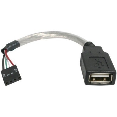 StarTech.com 6in USB 2.0 Cable - USB A to USB 4 Pin Header F/F USB A Female to Motherboard Header Adapter - USB cable - 4 pin USB Type A (F) - 4 pin MPC (F) - 15 cm - Connect internal USB devices dire