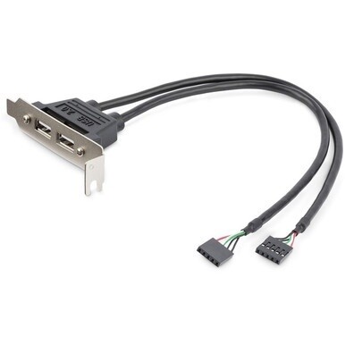 StarTech.com 2 Port USB A Female Low Profile Slot Plate Adapter - Add two external USB 2.0 ports to your small form factor PC - USB Bracket - 2 Port USB Bracket - Low Profile USB Bracket - USB 2.0 Slo
