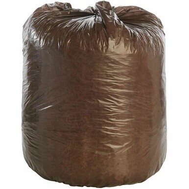 Stout Controlled Life-Cycle Plastic Trash Bags - 39 gal Capacity - 33&quot; Width x 44&quot; Length - 1.10 mil (28 Micron) Thickness - Brown - 40/Carton - Office Waste