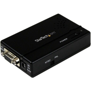 StarTech.com High Resolution VGA to Composite (RCA) or S-Video Converter - PC to TV - Connect a PC with VGA output to a composite or S-Video TV - vga to s video - vga to composite - pc to tv converter