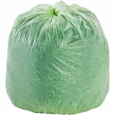 Stout EcoSafe Trash Bags - 64 gal Capacity - 48&quot; Width x 60&quot; Length - 0.85 mil (22 Micron) Thickness - Green - Plastic - 30/Carton