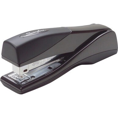 Swingline Optima Grip Stapler - 25 of 20lb Paper Sheets Capacity - 210 Staple Capacity - Full Strip - 1/4&quot; Staple Size - 1 Each - Graphite Black