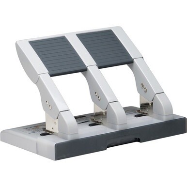 Swingline Antimicrobial High-Capacity Heavy-Duty Punch - 3 Punch Head(s) - 75 Sheet - 9/32" Punch Size - Gray