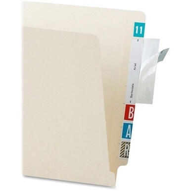 Tabbies Self-adhesive File Folder Label Protectors - 3 1/2&quot; x 2&quot; Sheet - Rectangular - Clear - 5 / Box