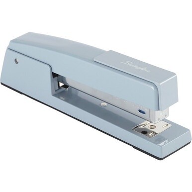 Swingline 747 Classic Stapler - 20 of 20lb Paper Sheets Capacity - 210 Staple Capacity - Full Strip - 1/4&quot; Staple Size - 1 Each - Sky Blue