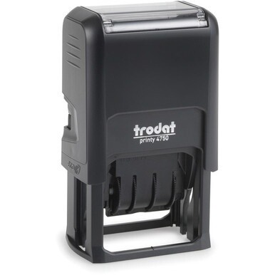 Trodat Received Date Stamp - Date Stamp - &quot;RECEIVED&quot; - 1&quot; Impression Width x 1.63&quot; Impression Length - 10000 Impression(s) - Blue, Red - Recycled - 1 Each