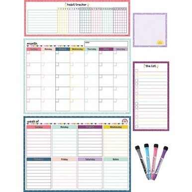 Teacher Created Resources Dry-Erase Task Calendar Set - Multi - 1 Pack