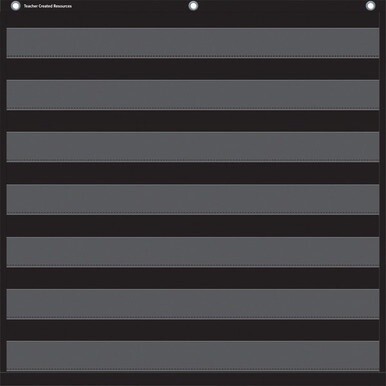 Teacher Created Resources Black 7 Pocket Chart - Theme/Subject: Learning - Skill Learning: Chart - 1 Each