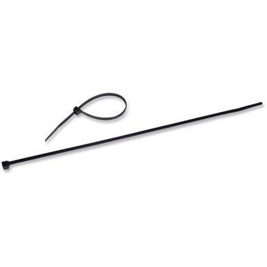 Tatco 18 lb. Nylon Cable Ties - Cable Tie - Black - 1000 - 18 lb Loop Tensile - Nylon