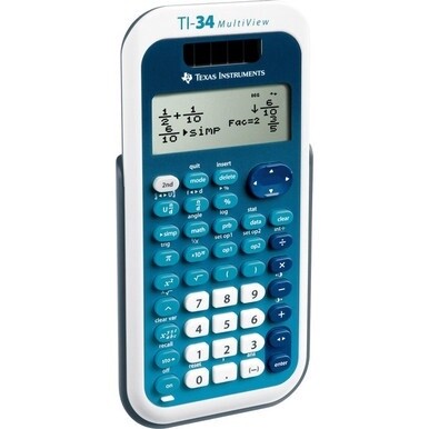 Texas Instruments TI-34 MultiView Scientific Calculator - 4 Line(s) - Battery/Solar Powered - 0.8&quot; x 3.2&quot; x 6.1&quot; - 1 Each