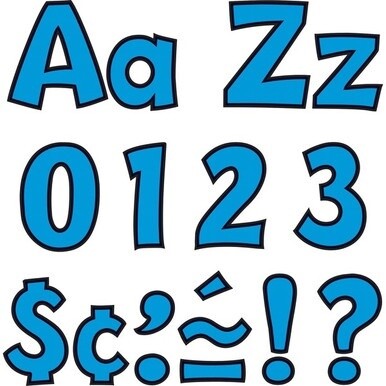 Trend 4" Ready Letter Playful Combo Pack - 83 x Lowercase Letters, 59 x Capital Letter, 36 x Punctuation Marks, 18 x Spanish Accent Mark Shape - Pin-up - Pin Style - Pre-punched - 4" Height x 8" Lengt