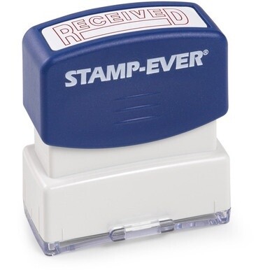Trodat Pre-inked RECEIVED Stamp - Text Stamp - "RECEIVED" - 1.69" Impression Width x 0.56" Impression Length - 50000 Impression(s) - Red - 1 Each - TAA Compliant