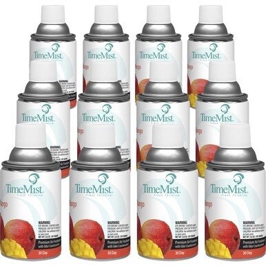 TimeMist Metered 30-Day Mango Scent Refill - Spray - 6000 ft?É?í?¢‚Ç¨?°?É‚Äö?Ç¬? - 6.6 fl oz (0.2 quart) - Mango - 30 Day - 12 / Carton - Long Lasting, Odor Neutralizer