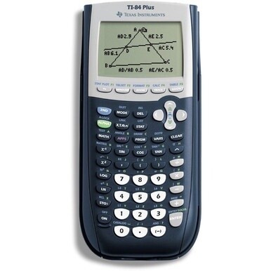 Texas Instruments TI-84 Plus Graphing Calculator - Clock, Date, Battery Backup - 24 KB, 480 KB - RAM, Flash - 8 Line(s) - 16 Digits - Battery Powered - 4 - AAA - 0.9&quot; x 3.3&quot; x 7.5&quot; - Black - 1 Each