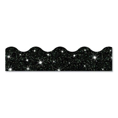Terrific Trimmers Sparkle Border, 2.75&quot; x 32 ft, Black