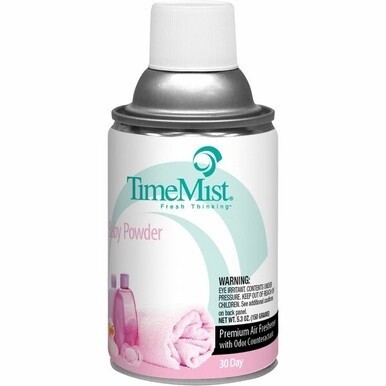 TimeMist Metered 30-Day Baby Powder Scent Refill - Spray - 6000 ft?É?í?¢‚Ç¨?°?É‚Äö?Ç¬? - 5.3 fl oz (0.2 quart) - Baby Powder - 30 Day - 1 Each - Long Lasting, Odor Neutralizer