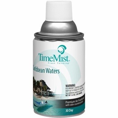 TimeMist Metered 30-Day Caribbean Waters Scent Refill - Spray - 6000 ft?É?í?¢‚Ç¨?°?É‚Äö?Ç¬? - 6.6 fl oz (0.2 quart) - Caribbean Waters - 30 Day - 1 Each - Long Lasting, Odor Neutralizer
