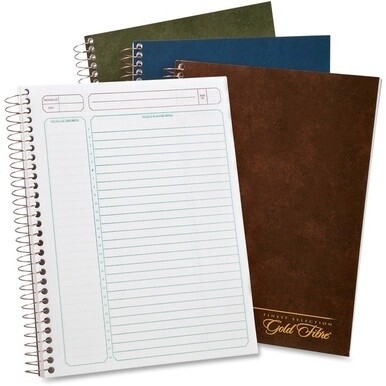 TOPS Ampad Gold Fibre Project Planner - Action - White Sheet - Wire Bound - Assorted Cover - 9.5&quot; Height x 7.3&quot; Width - Notes Area, Heavyweight, Micro Perforated, Durable Cover, Sturdy Back, Easy Tear
