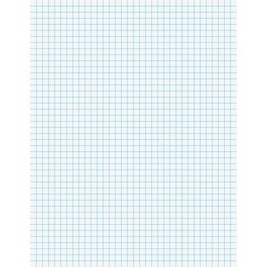 Ampad Graph Pad - 50 Sheets - Both Side Ruling Surface - 15 lb Basis Weight - Letter - 8 1/2" x 11" - White Paper - Pressboard Cover - Chipboard Backing, Smudge Resistant, Rigid - 1 / Pad