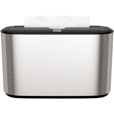TORK Xpress Countertop Multifold Hand Towel Dispenser - Multifold Dispenser - 7.9&quot; Height x 12.7&quot; Width x 4.6&quot; Depth - Plastic, Metal - Stainless - Compact, Lockable - 1