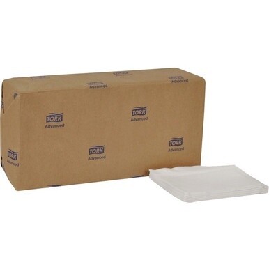 TORK Advanced Soft Masterfold Dispenser Napkin - 1 Ply - Masterfold - 12" x 17" - White - Fiber - Soft, Absorbent, Embossed - 500 Per Bag - 12 / Carton