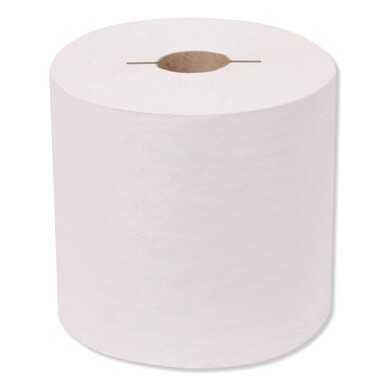 Universal Hand Towel Roll, Notched, 1-Ply, 7.5 x 10, White, 756/Roll, 6/Carton