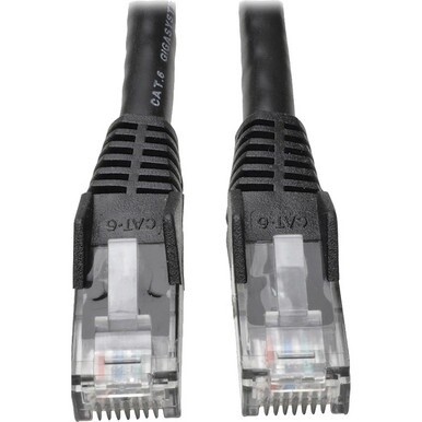 Tripp Lite by Eaton Cat6 Gigabit Snagless Molded (UTP) Ethernet Cable (RJ45 M/M) PoE Black 50 ft. (15.24 m) - for Network Device - 50ft - 1 x RJ-45 Male Network - 1 x RJ-45 Male Network - Black