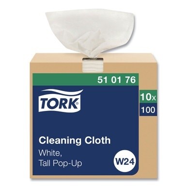 Cleaning Cloth, 8.46 x 16.13, White, 100 Wipes/Box, 10 Boxes/Carton