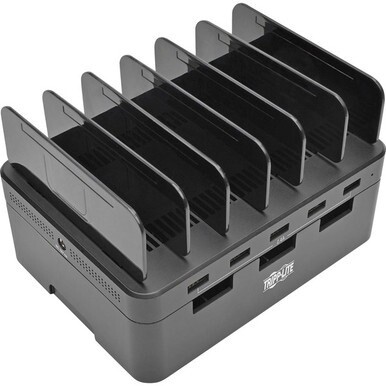 Tripp Lite by Eaton 5-Port USB Charging Station with Built-In Device Storage 12V 4A (48W) USB Charger Output - 48 W Output Power - 120 V AC, 230 V AC Input Voltage - 5 V DC Output Voltage - 2.40 A Out