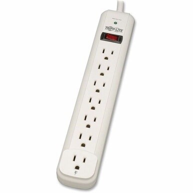 Tripp Lite by Eaton Protect It! 7-Outlet Surge Protector 25 ft. Cord 1080 Joules Diagnostic LED Light Gray Housing - 7 x NEMA 5-15R - 1800 VA - 1080 J - 120 V AC Input - 120 V AC Output